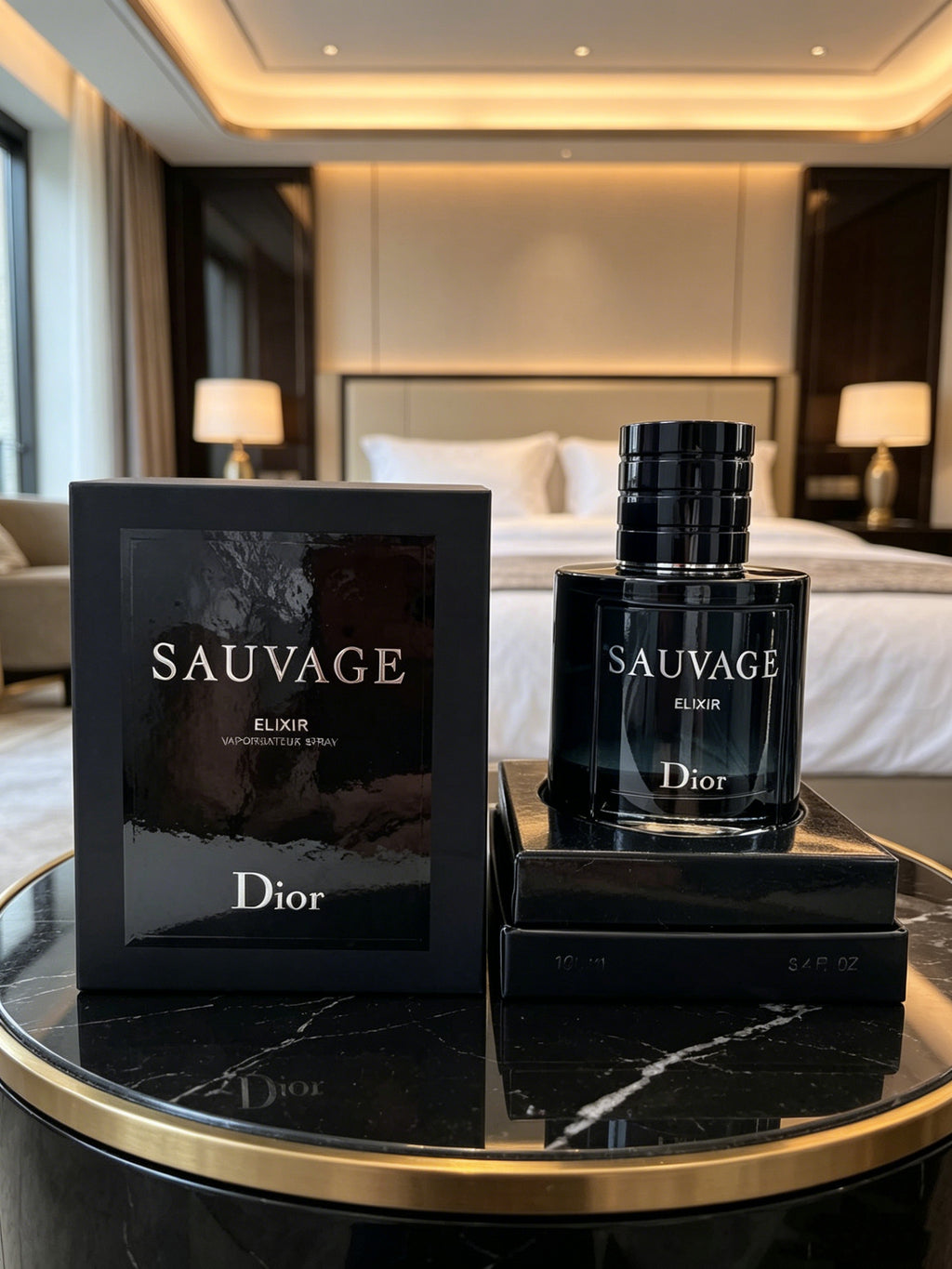 Dior Sauvage Elixir high-concentration men’s perfume with deep woody spicy aroma. Ultra long-lasting rich scent, sleek black luxury bottle with original gift box, top pick luxury gift for men.