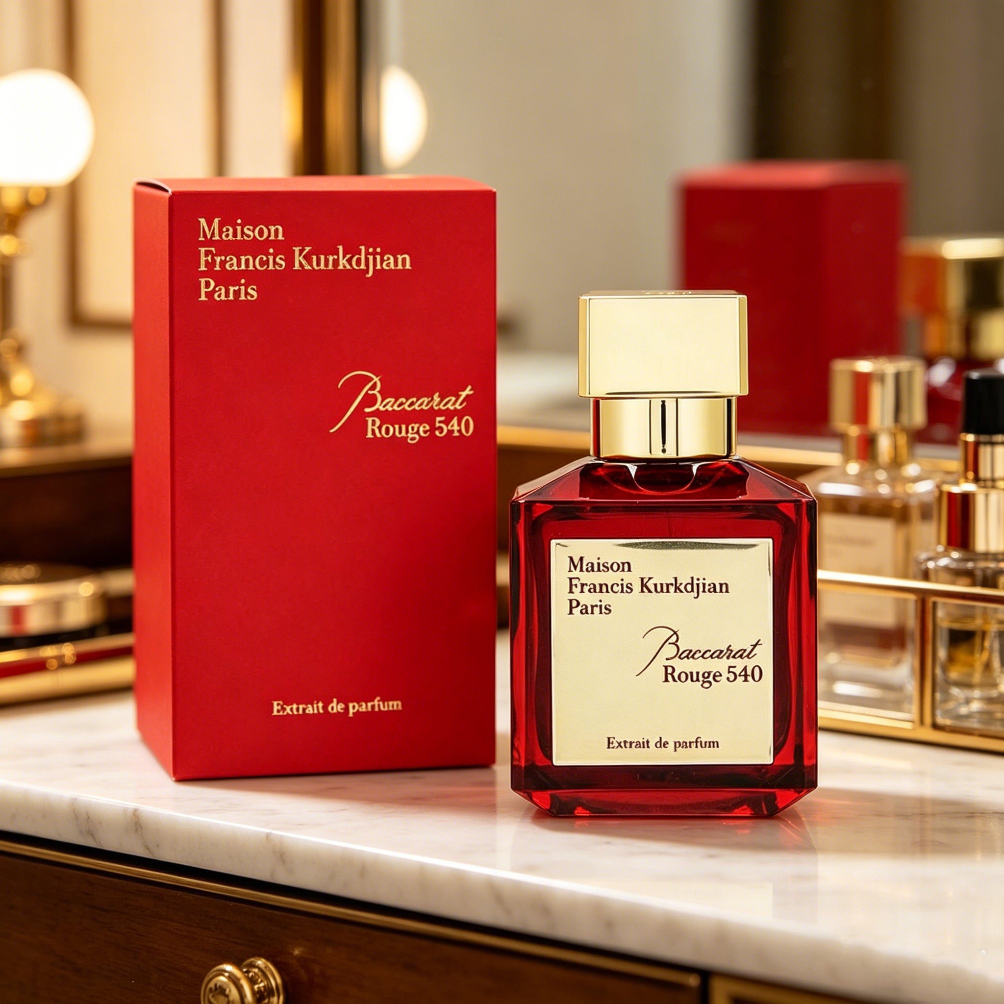 Maison Francis Kurkdjian Baccarat Rouge 540 Extrait de Parfum, Luxury Long Lasting Unisex Fragrance, Iconic Red Crystal Perfume for Men & Women, Premium Gift Box Scent