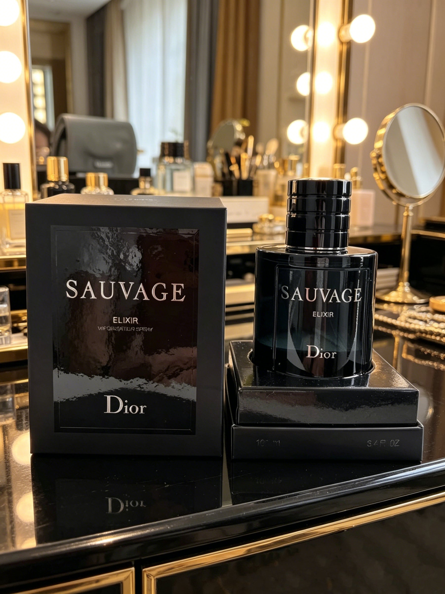 Dior Sauvage Elixir high-concentration men’s perfume with deep woody spicy aroma. Ultra long-lasting rich scent, sleek black luxury bottle with original gift box, top pick luxury gift for men.