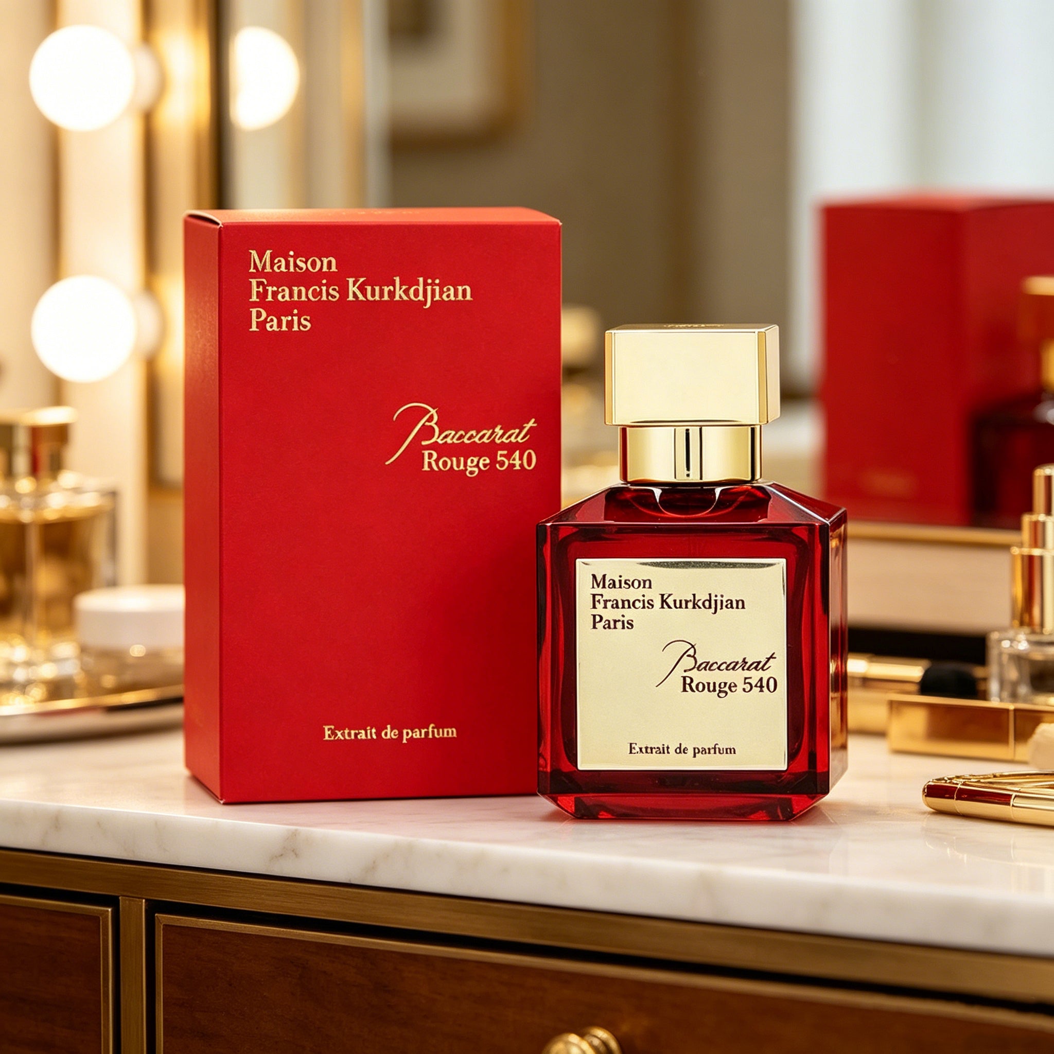 Maison Francis Kurkdjian Baccarat Rouge 540 Extrait de Parfum, Luxury Long Lasting Unisex Fragrance, Iconic Red Crystal Perfume for Men & Women, Premium Gift Box Scent
